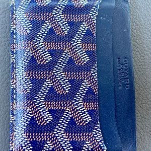 Goyard Brown Saint Sulpice Goyardine Card Holder Black Gold Wallet